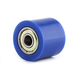 Qiilu Chain Roller Slider, 8 mm/10 mm Drive Chain Roller Slider Tensioner Wheel Guide for Street Bike Motorcycle ATV (Blue 8 mm)