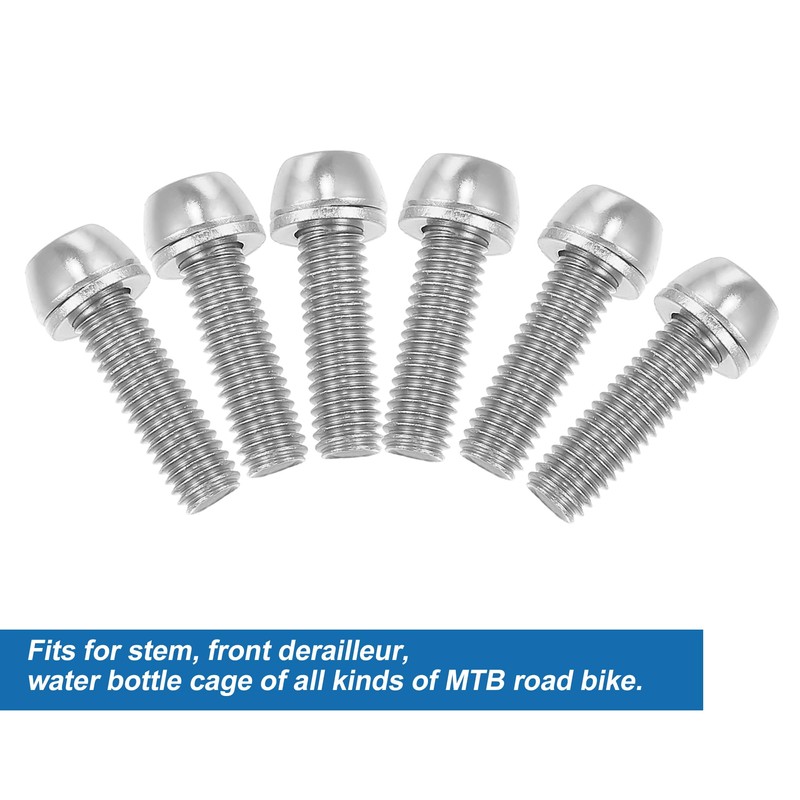 X AUTOHAUX 6 Pcs Bicycle Stem Screws for MTB Bike