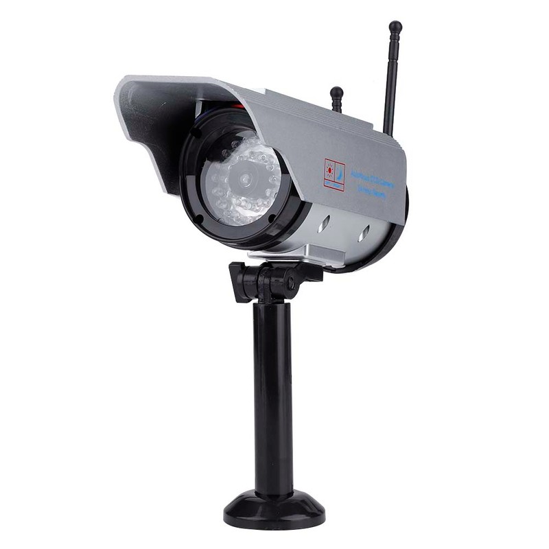 Solar Power Fake/Dummy Adjustable Camera For Security Surveillance Indoor Outdoor
