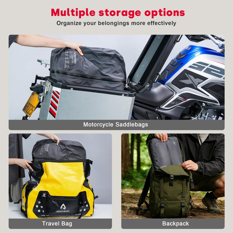 Armorain Travel Vacuum Bags backpack IPX8 Waterproof Reusable Compression Bags