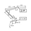 Manningham Lighting 5W LED White Table Desk Edge Mounted Clamp