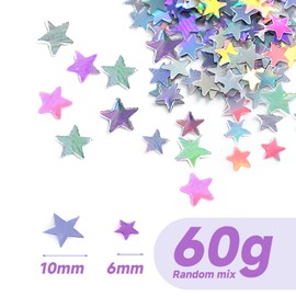 YSDYY 6000 Pieces Star Confetti, Glitter Star Confetti, Birthday Party Decoration Confetti, Table Decoration Confetti, Suitable For Birthday, Holiday, Wedding Party Diy Decoration