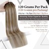 LaaVoo Real Hair Clip-In Extensions, 100 g Remy Clip-In Extensions,