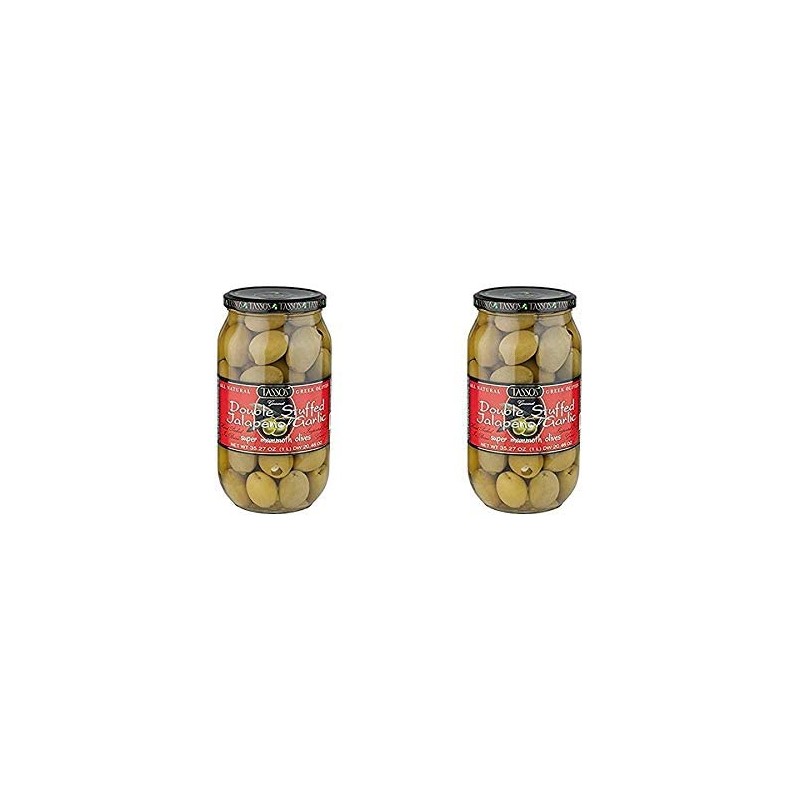 2 Pack Of Tassos All Natural Double Stuffed Jalapeno And