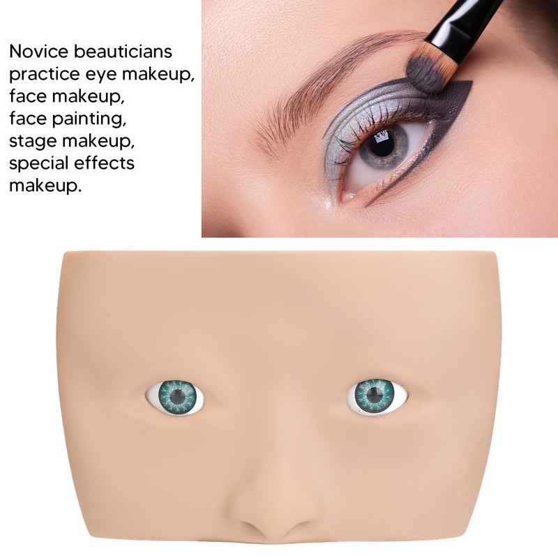 Makeup Practice Face Board 3D Realistic Eye Painting Practice Plastic