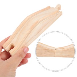 Abaodam 2pcs Wooden Train Track Bridge Pieces Connectors Tunnel Slope Accessories Adapters Wood Train Track Male Male Female Female Railway Expansion Packs for Most Major Toy Trains