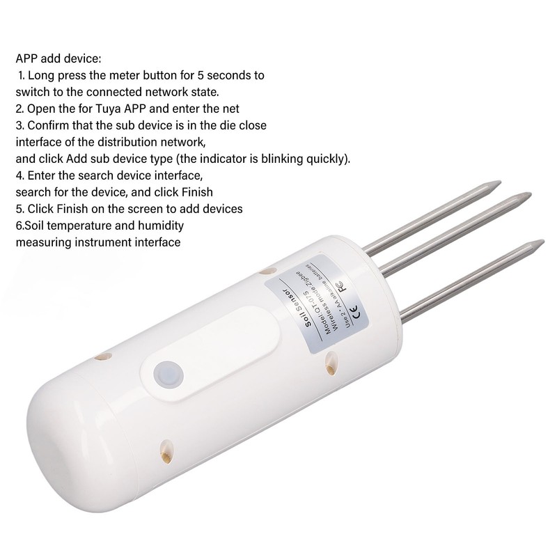 Soil Moisture Meter IP67 Waterproof Sensitive ABS Housing Stainless Steel