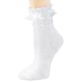 Lolita ruffle socks (CA/US, Alpha, One Size, Regular, Regular, White*1)