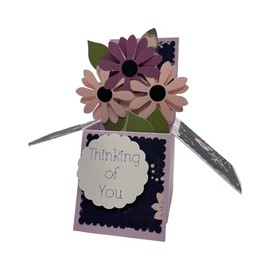 Handmade Thinking of You Big Flowers Box Pop-Up Box Card