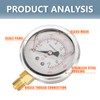 Innfeeltech Innfeeltech 1 Pcs 60mm Pressure Gauge BSP 1/4" 0-21