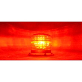 ESafety Lights S8LF RED Flashing 2NM IP67 Solar LED with a Bird Spike Marine Dock Barge Safety Beacon Light 360 Degree