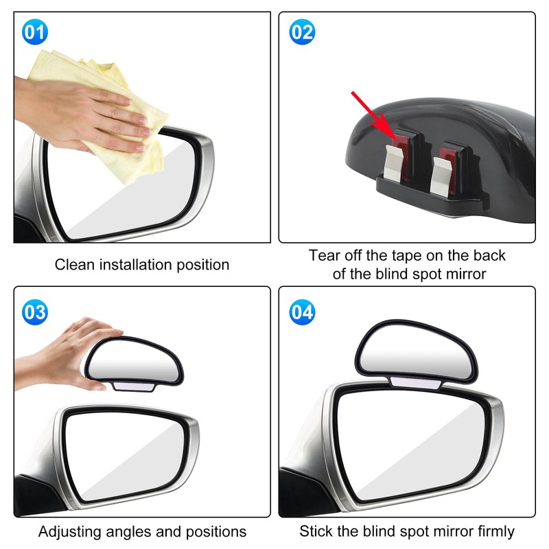 jose2015 1pcs Blind Spot Mirrors for Cars RIGHT，Universal Adjustable HD
