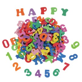 TIESOME 260Pcs Foam Letter Stickers, Numbers Stickers, Assorted Colors Self Adhesive 0-9 Numbers A-Z Alphabet Sticker for DIY Crafts Scrapbooking Kids School Project Party Decor(Numbers, Letters)