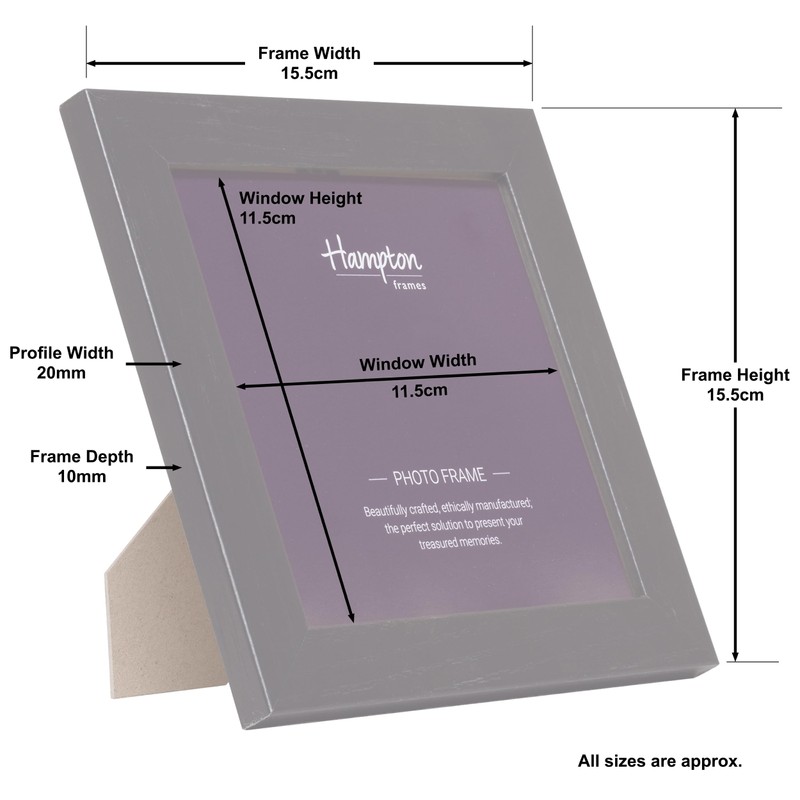 Hampton Frames OXFORD 5x5 (13x13cm) Pack of 1 Black Picture