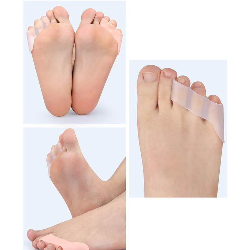 Natiform 三孔式 脚趾保護器 内側偏位矯正器 つま先の重なりを防ぐ 8本セット