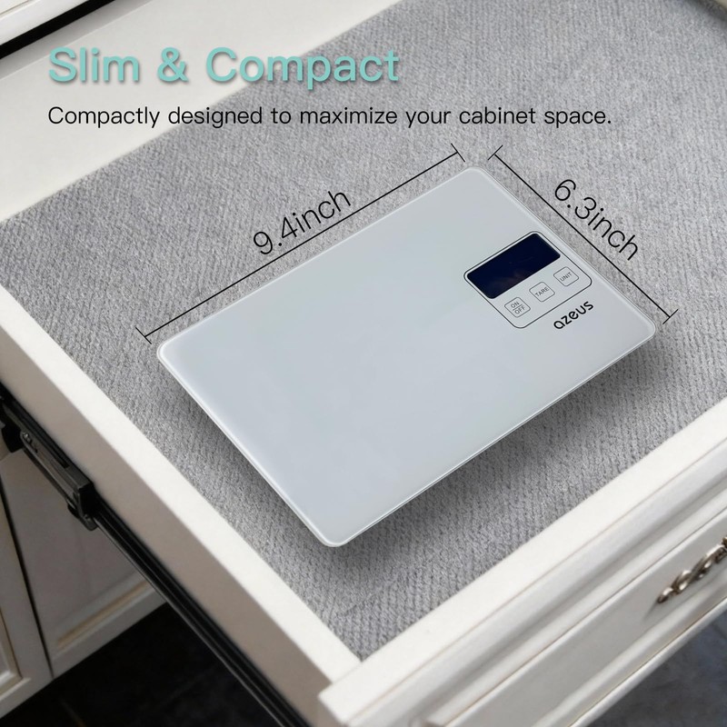 AZEUS USB Rechargeable Food Scale, Digital Kitchen Scale 11lb/5kg Capacity,