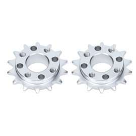 2Pcs Sprocket Gear Aluminum Anodic Oxidation Gears for Robots Machinery 8mm 14 Teeth