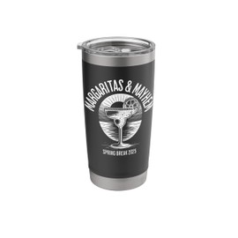 Margaritas and Mayhem Beach Fun Spring Break Vacation Stainless Steel Insulated Tumbler