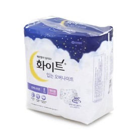 [Yuhan Kimberly] Korean White Wearable Overnight - Ggulzam Pad (8 Count - Ggulzam Pad)