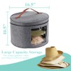 Samplife Hat Box,Hat Storage Box,Stackable Round Brim Hats Organizer Bag