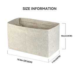 jiesinlov Felt Bag Organizer Insert for Handbags, Inner Bag Fit for Geya Large Tote (Gray-GM)