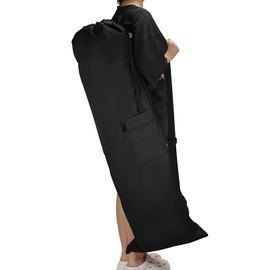 PATIKIL 47 Inch Camp Chair Replacement Bag, Foldable Camping Chair Bag 900D Oxford Large Mouth Carry Bag with Adjustable Shoulder Strap & Side Pocket for Outdoor Camping, Black