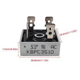 KBPC1510 KBPC5010 Bridge Rectifier Diode 50A 1000V Bridge Rectifier Diode KBPC 5010 Bridge Rectifier Diodes Single Phase Full Wave 50 Amp 1000 Volt 4 Pin Through Hole (KBPC1510) Pack of 5