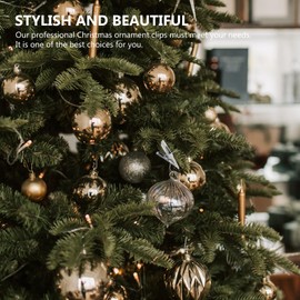 DOITOOL 50Pack Christmas Ornament Clips Iron Metal Alligator Clips Crocodile Clips Christmas Baubles Hooks Hanger for Christmas Tree Decoration