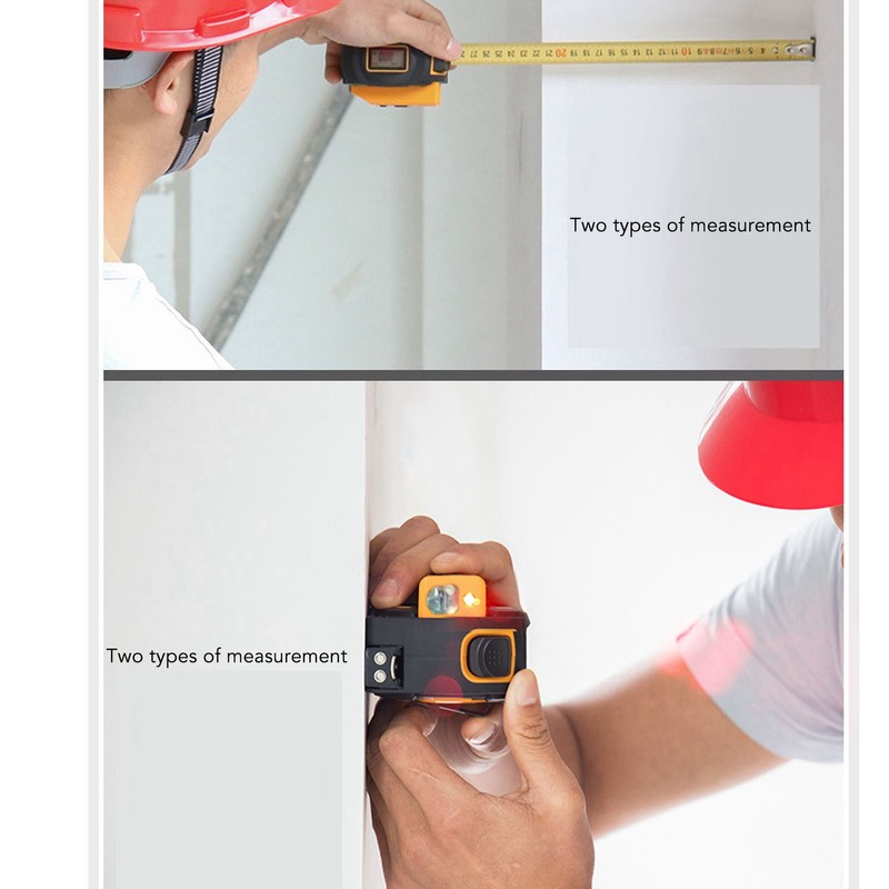 Laser Tape Measure High Accuracy ABS Housing Manganese Steel Digital