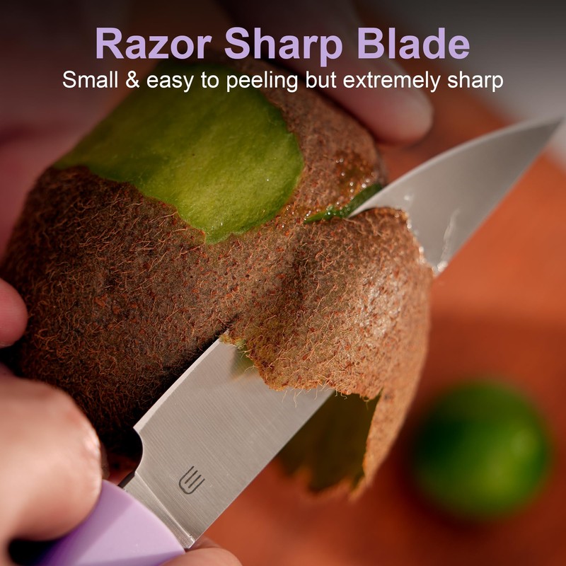 3.5 Inch Paring Knife, Small Kitchen Knife with AR-RPM9 Steel