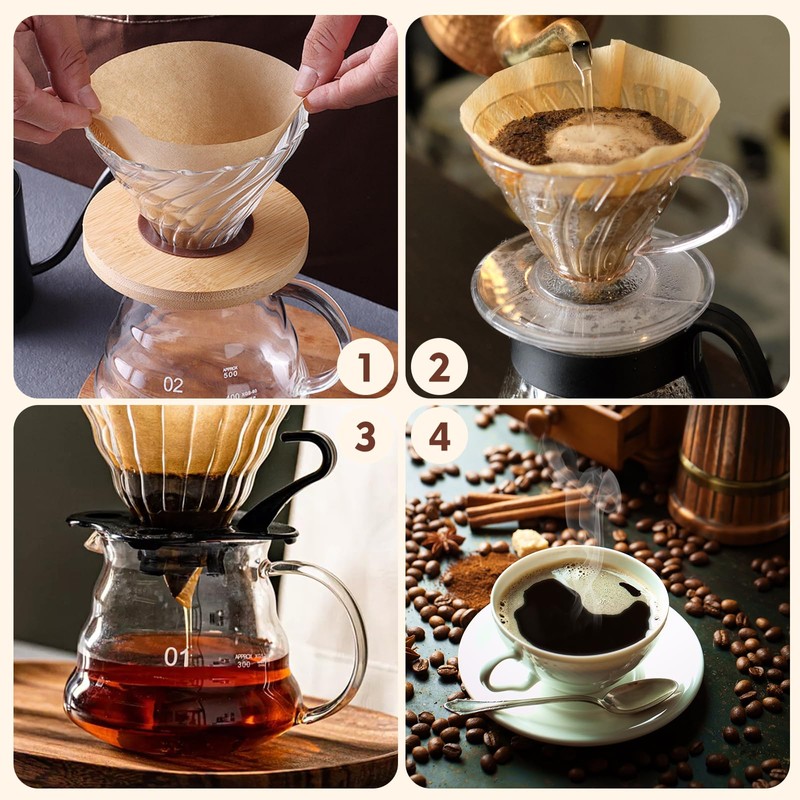 100 Count Coffee Filter 2-4 Cup Preserves Flavor and Convenience