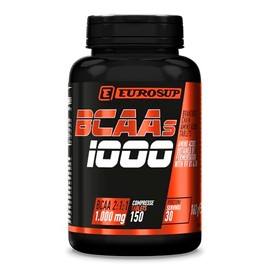 EUROSUP BCAAs 1000 2:1:1 – 150 compresse – Aminoacidi Ramificati per Massa Muscolare e Recupero | L-Leucina, L-Valina, L-Isoleucina | Con Vitamine B1 e B6 | Performance Sportiva | Vegan