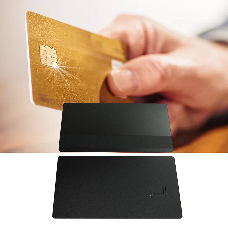 Metal Business Card Brass Matte Black Blank DIY Metal Credit