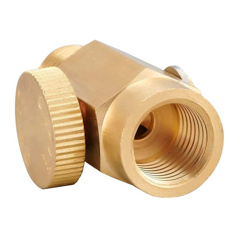 Shiwaki Brass In-Line Air Flow Regulator Valve 1/4" NPT Male