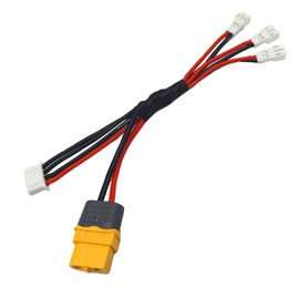 3X JST-PH2.0 to XT60 Parallel Battery Charging Cable 12cm for Mobula 6 7 Tinyhawk Ⅱ M6D D6PRO SCX24 RC Car Batteries with PH2.0 Plugs