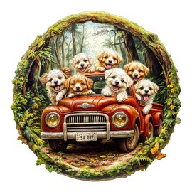 SECOGM Wooden Puzzle Adults, 100 Pieces Fast Truck Wooden Puzzle Adults, 21.5 x 21.5 cm Wooden Puzzle, Irregular Shape, Premium Wooden Puzzle Gift Box