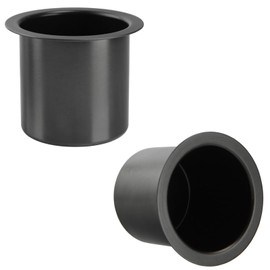 2Pcs Drop-in Cup Holder,304 Stainless Steel Automotive Cup Holders,3.3inch Black Poker Table Drink Holder Dining Table Cinema Sofa Yacht Boats Cars Touring RV Car Drop-in Drink Cup Holder