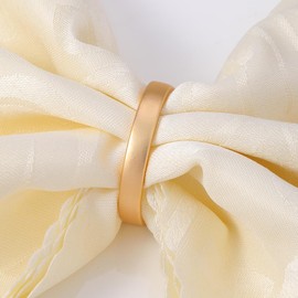 Napkin Rings, 4 Pcs Gold Napkin Holder Ring Elegant Gold Napkin Rings Decor Metal Napkin Rings for Table Decoration Valentine Day Thanksgiving Christmas Anniversary Dinners (Gold)