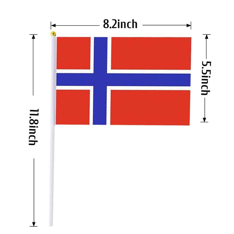 Norway Flag Norwegian Flag, Small Mini Handheld Norway Flags on