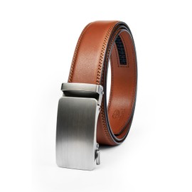 cioval Leather Ratchet Belt for Men - Custom Fit, Effortless Style, Adjustable (35mm)