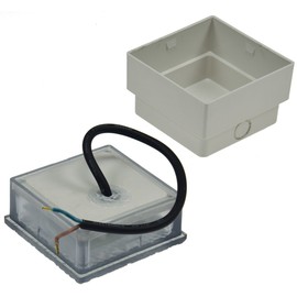 ChiliTec LED Paving Stone Recessed Floor Light Outdoor 10 x 10 x 7 cm 230 V IP67 Driveable Waterproof Outdoor Lighting for Garden Driveway Patio Light White