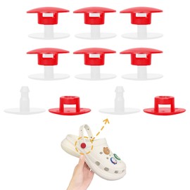 KOTESLLOE 8 Sets Replacement Rivets for Croc, Replacement Parts for Croc, Accessories Help You Repair Instead Replace a New Pair of Croc, Rivets for Croc Strap Replacement, Red