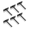 Seimneire 6pcs 3 Inch Floating Shelf Bracket, Heavy Duty Hidden