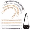 PH PandaHall Purse Extender, 8pcs 4 Colors 7.8"(20cm) Short Purse Chain Aluminum Bag Flat Chain Strap with Buckles for DIY Handbag Shoulder Purse Replacement, Golden/Platinum/Gunmetal/Light Gold