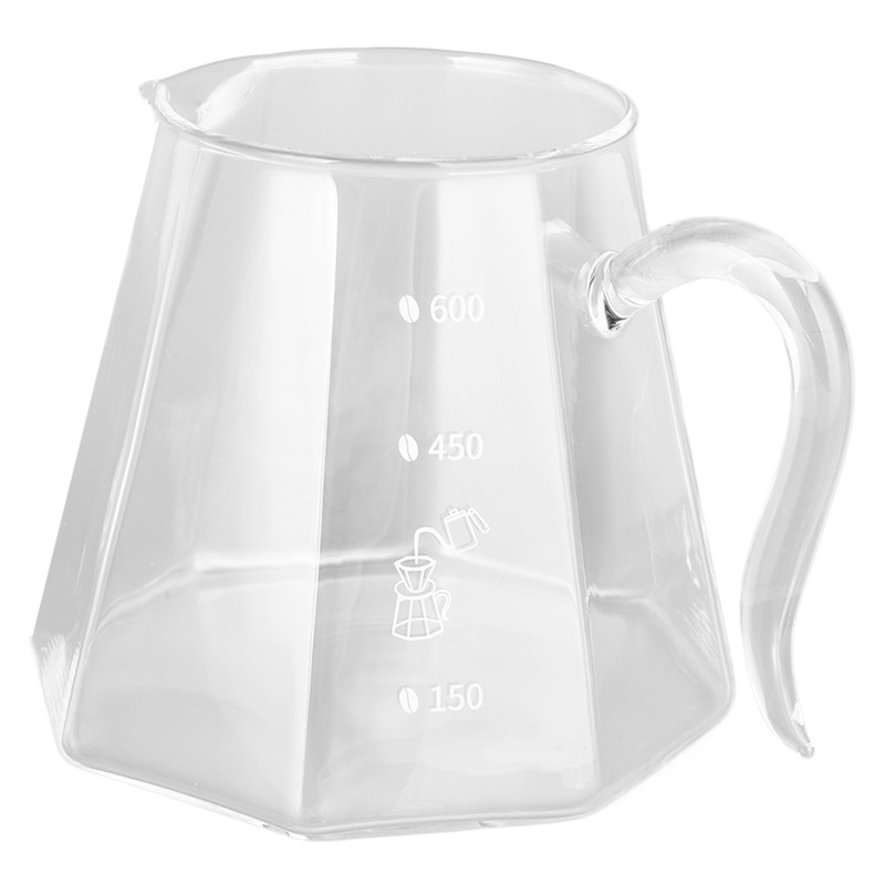 600ml Hand Drip Coffee Glass Cup with Unique Eagle Beak