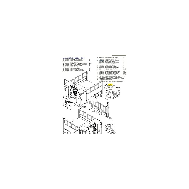 Iowa Mold Tooling IMT 70392213, "Pressure Washing Caution Crane Decal
