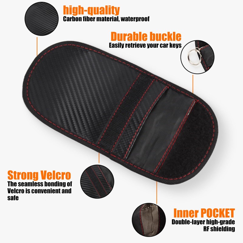 3 Pack Faraday Pouch for Car Keys - RFID Blocker
