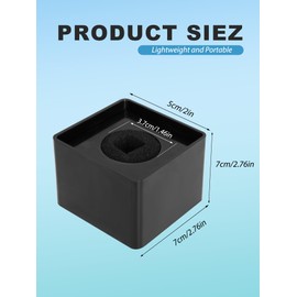 Microphone Flag Station for Interview Microphone Handle for RODE Wireless GO, DJI 2 Mic, Portable ABS Cube Shaped Mic Flags News Microphone Prop for Interview Reporter Host (Black)