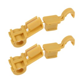 VGOL 2 Pcs Bonnet Brace Clip Bonnet Bonnet Stay Clip Front Clamp Compatible with Ford KA MK2 2008-2016 Replacement Parts Yellow Plastic 2pcs