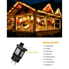 31V LED Netzteil, aifulo LED Lichterkette Netzteil Transformator Niederspannungs mit 8 Modi, Timer Speicherfunktion, Wasserdicht für Weihnachtslicht, Lichterkette Weihnachtsbaum, Eisregen Lichterkette